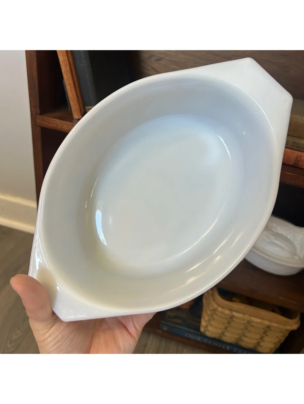 Pyrex Early American 043 1.5 Qt Brown Gold Oval Casserole Dish No Lid